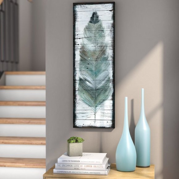 'Stained Feather' - Wrapped Canvas Print - Picture 2 of 2